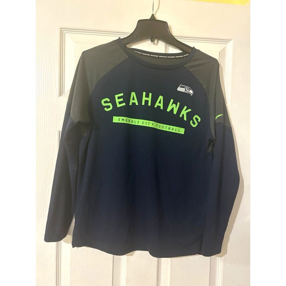 Nike Womens Seattle Seahawks Long Sleeve Shirt NFL Football Medium